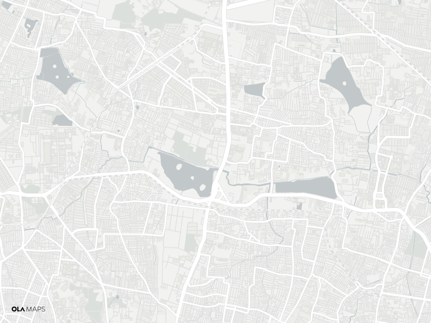 Map of Hebbal, North Bengaluru