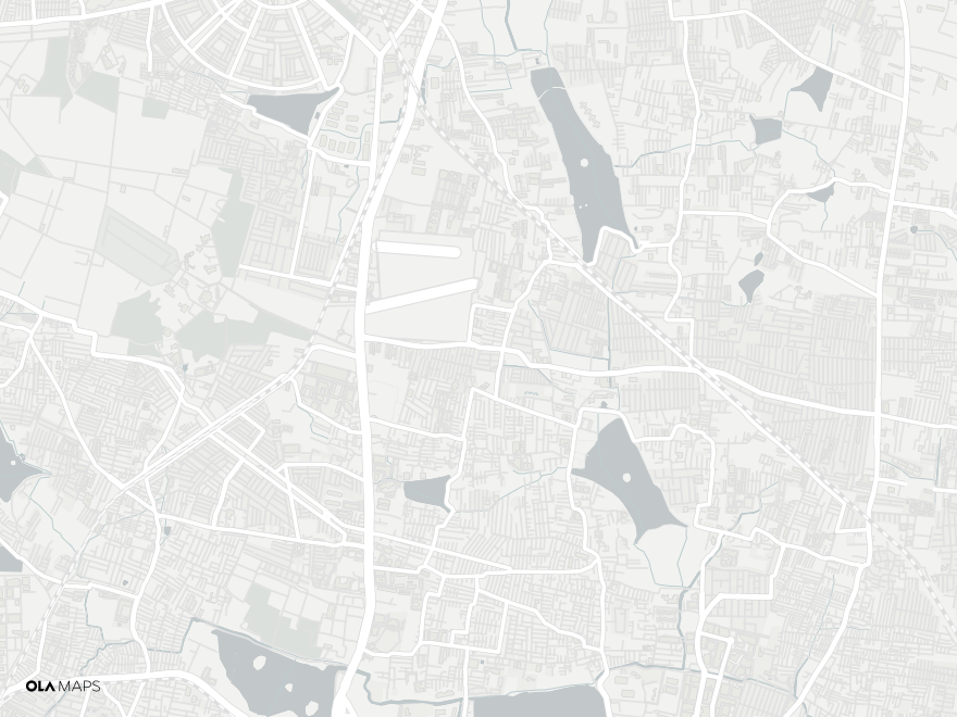 Map of Bellary Road, Byatarayanapura