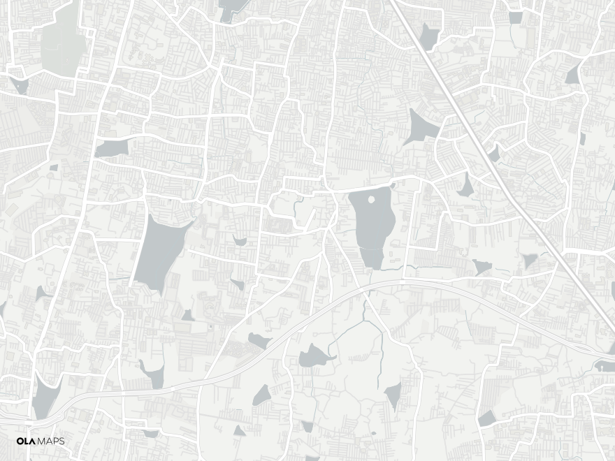 Map of Akshayanagar (Begur Road), South Bengaluru
