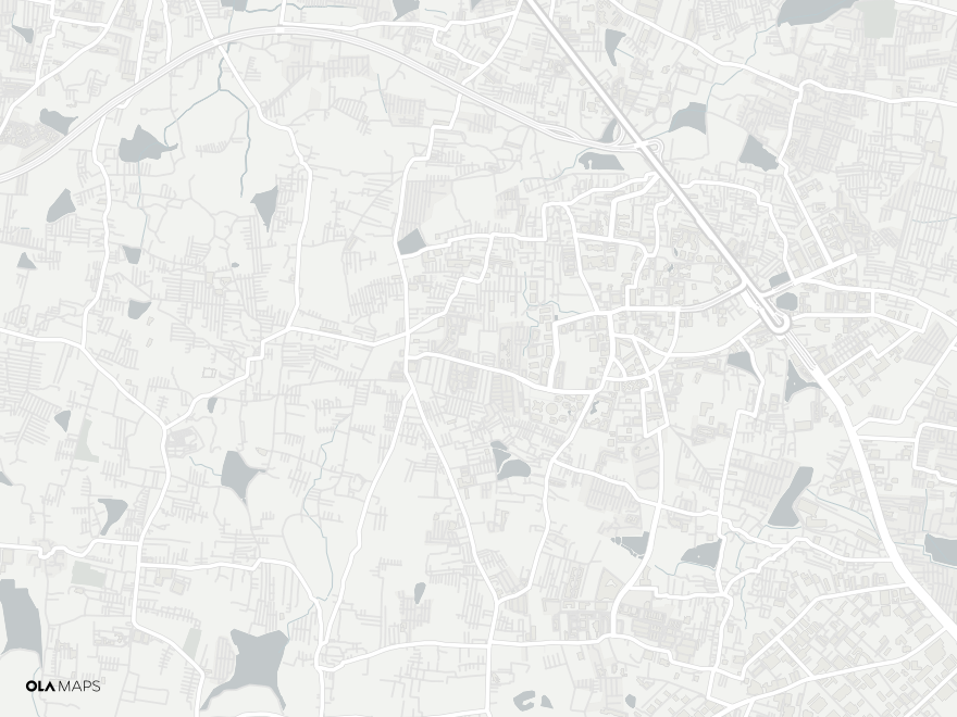 Map of Huskur Road, Electronic City, South Bengaluru