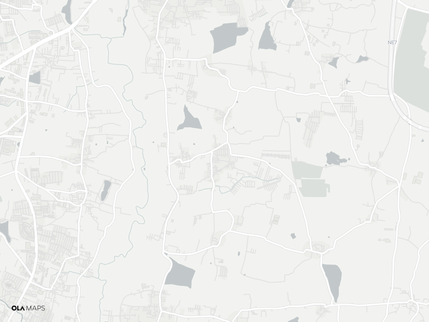 Map of Poojena Agrahara, Hoskote, East Bengaluru