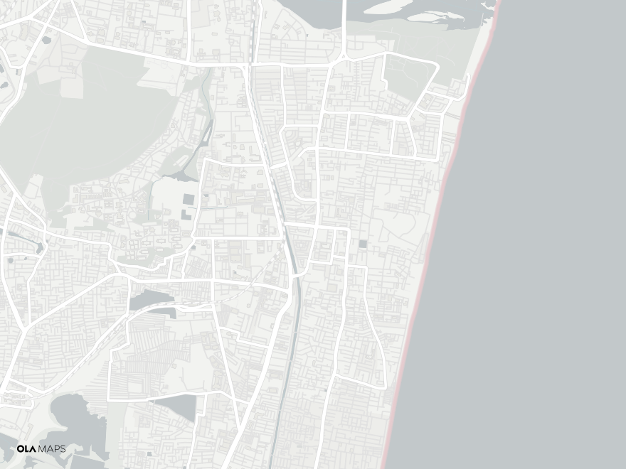 Map of LB Road, Thiruvanmiyur